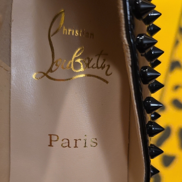 Christian Louboutin Black Spiked Heels - Picture 5 of 7